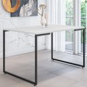 Ver imagem 6 de Conjunto Mesa Minimalista e Estante Ártemis Branco Preto