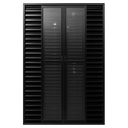 Ver imagem 1 de Porta Balcão de Aluminio Preto 6 Folhas com Trinco 2,10x1,50