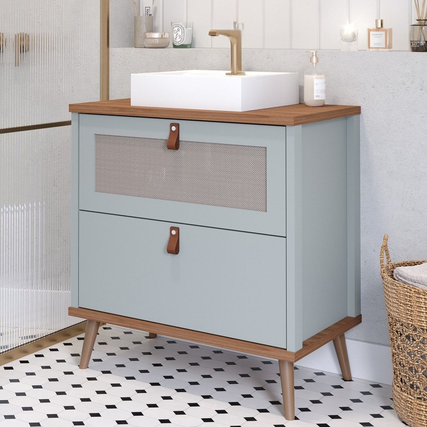 Gabinete para Banheiro com Cuba Mily Espresso Móveis - 1