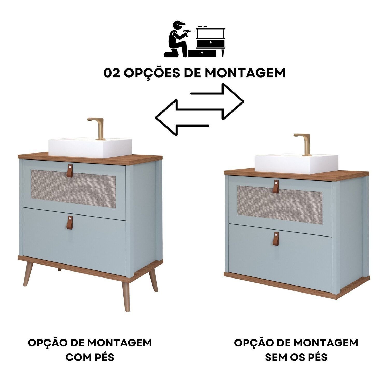 Gabinete para Banheiro com Cuba Mily Espresso Móveis - 11