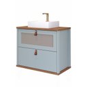 Ver imagem 6 de Gabinete para Banheiro com Cuba Mily Espresso Móveis Verde/Pistache