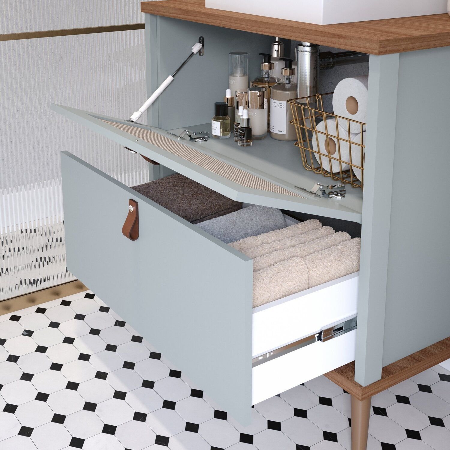 Gabinete para Banheiro com Cuba Mily Espresso Móveis - 4