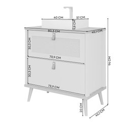 Gabinete para Banheiro com Cuba Mily Espresso Móveis - 3