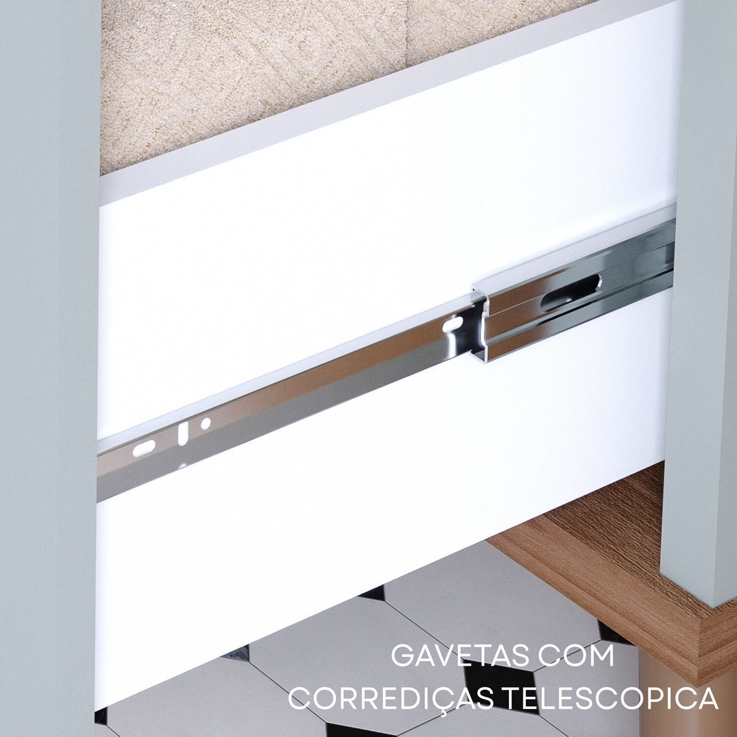 Gabinete para Banheiro com Cuba Mily Espresso Móveis - 7