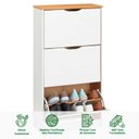 Ver imagem 6 de Sapateira em Madeira Maciça 3 Portas 18 Pares Basil Mel Branco Idimex
