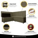 Ver mais imagens de Kit Canto Alemão Liso para Casa Cozinha 1,25x1,60m Veludo Marrom Sofa Store