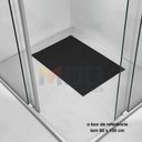 Ver imagem 3 de Tapete pra Box Banheiro Ducha Grid 5mm 60x100 Antiderrapante Desenho do Tecidido:vazado; Cor:preto
