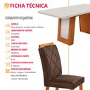 Ver imagem 7 de Mesa de Jantar Carolina Tampo 180cm MDF com Vidro Canto Copo e 6 Cadeiras Melissa