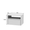 Mesa de Cabeceira Suspensa 390x300 com 1 Gaveta Mdp Netmobil - Branco - 4