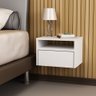 Mesa de Cabeceira Suspensa 390x300 com 1 Gaveta Mdp Netmobil - Branco - 1