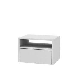 Mesa de Cabeceira Suspensa 390x300 com 1 Gaveta Mdp Netmobil - Branco - 3