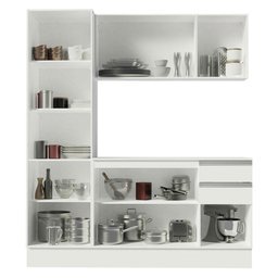 Armário de Cozinha Compacta 100% MDF 170 cm Branco Smart Madesa 01 - 6