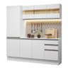 Armário de Cozinha Compacta 100% MDF 170 cm Branco Smart Madesa 01 - 3