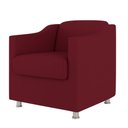 Ver imagem 2 de Poltrona Decorativa para Sala, Escritorio, Recepção Tila Suede Vinho