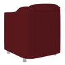 Poltrona Decorativa para Sala, Escritorio, Recepção Tila Suede Vinho - 3