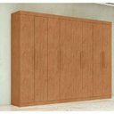 Ver imagem 1 de Guarda Roupa Casal Andara 8 Portas de Bater 4 Gavetas MDP Amêndoa 6000cm