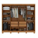 Ver imagem 5 de Guarda Roupa Casal Andara 8 Portas de Bater 4 Gavetas MDP Amêndoa 6000cm