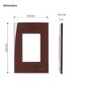 Kit 5 Placa 4x2 3 Postos Marrom Sleek Margirius Cor:marrom - 3