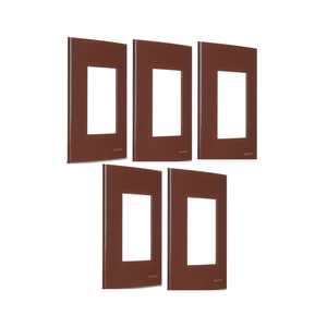 Kit 5 Placa 4x2 3 Postos Marrom Sleek Margirius Cor:marrom