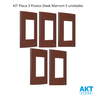 Kit 5 Placa 4x2 3 Postos Marrom Sleek Margirius Cor:marrom - 2