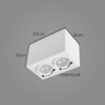 Plafon Spot Sobrepor Box Branco P/ 2x Par20 Orluce St2756 - 2
