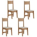 Ver imagem 7 de Conjunto Mesa de Jantar Nicoli com 4 Cadeiras Estofadas Delta - Mdf/mdp 15mm Sonetto