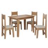 Conjunto Mesa de Jantar Nicoli com 4 Cadeiras Estofadas Delta - Mdf/mdp 15mm Sonetto - 1