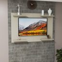 Ver imagem 5 de Painel para Tv até 50 Pol Home Amanda em Mdf Laqueado Moderno Off White