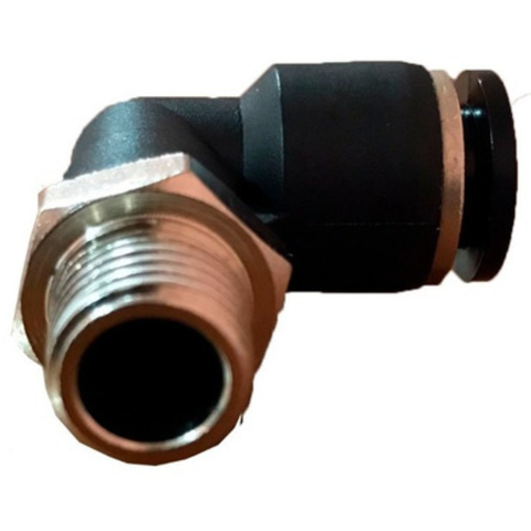 KIT 5 CONECTORES PNEUMÁTICO COTOVELO MACHO 1/4 BSPT 10MM