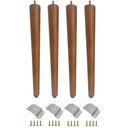 Ver imagem 1 de Kit 4 Pé Palito 70cm Amendoa Marrom Claro + Chapinha Reta + Parafuso