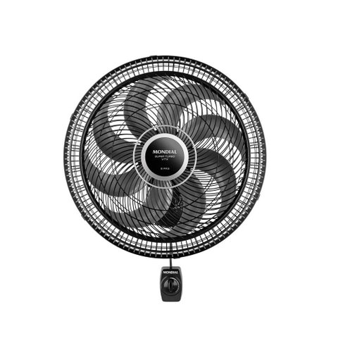 Ventilador de Parede Mondial Super Turbo 8 Pás 140W 40cm Preto e Prata Vtx-40P-8P - 127V