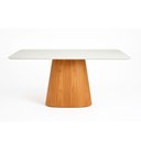 Ver imagem 2 de Mesa de Jantar Maya Retangular Tampo Laqueado com Vidro 140x90:off White