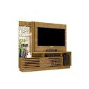 Ver imagem 2 de Home Theater Stall 2 Portas 2 Prateleiras Iluminação Led Mdp até 60 Cumaru G97 - Gran Belo