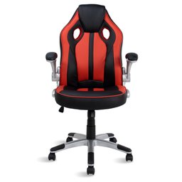 Cadeira Gamer Vermelho e Preto Healer Creed Giratória - 2