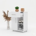 Ver imagem 5 de Balcão Fruteira para Micro-ondas 1 Porta 1 Gaveta com Rodízios Branco