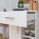 Ver imagem 3 de Balcão Fruteira para Micro-ondas 1 Porta 1 Gaveta com Rodízios Branco