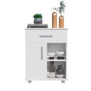 Ver imagem 4 de Balcão Fruteira para Micro-ondas 1 Porta 1 Gaveta com Rodízios Branco