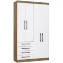 Ver imagem 1 de Guarda-roupa Modulado 134,5cm 4 Portas 4 Gavetas Paris Luciane