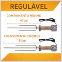 Ver imagem 4 de 3 Espetos Giratórios Flex Tridente Churrasco Reguláveis 110v Elétricos