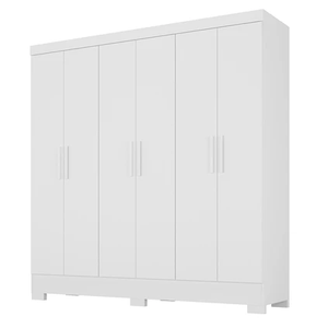 Guarda Roupa Casal Lancaster 6 Portas 3 Gavetas Branco - Rodial