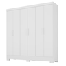 Guarda Roupa Casal Lancaster 6 Portas 3 Gavetas Branco - Rodial - 1