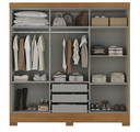 Ver imagem 3 de Guarda Roupa Casal Lancaster 6 Portas 3 Gavetas Branco - Rodial