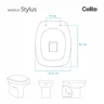 Assento Sanitario Poliester Stylus Cristal para vaso Celite - 2
