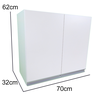 Armário Aéreo 70cm Lavanderia 2 Portas de Parede Montado Cor:branco - 2