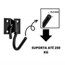 Ver imagem 3 de Gancho De Rede sobrepor, Tipo Armador, Silencioso, Reforçado, Preto