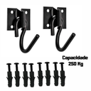 Ver imagem 2 de Gancho De Rede sobrepor, Tipo Armador, Silencioso, Reforçado, Preto