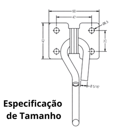 Gancho De Rede sobrepor, Tipo Armador, Silencioso, Reforçado, Preto - 5