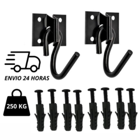 Gancho De Rede sobrepor, Tipo Armador, Silencioso, Reforçado, Preto