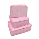 Ver imagem 2 de Kit Organizador de Mala 6 em 1 Poliester Rosa Unico Viagem Necessaire Bolsa Porta Roupas Sapato