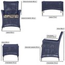 Ver imagem 3 de Jogo Sofá e 2 Poltronas e Mesa Igapó Fendi E6 Trama Original Azul